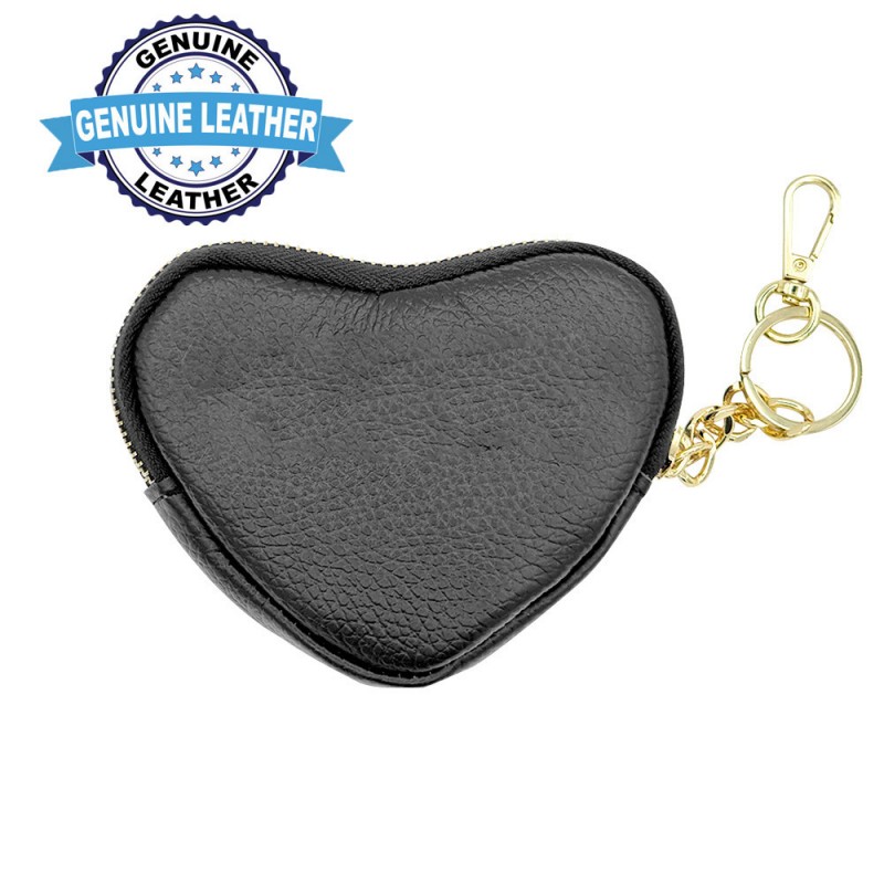 Heart coin purse in genuine leather Made in Italy
