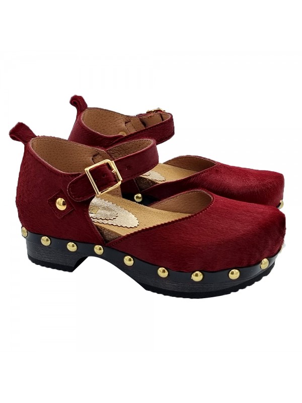 Swedish Clogs leather-colored with strap and heel 9 - Made in Italy - MY230  CUOIO (4 US, BROWN) : Amazon.ca: Handmade Products